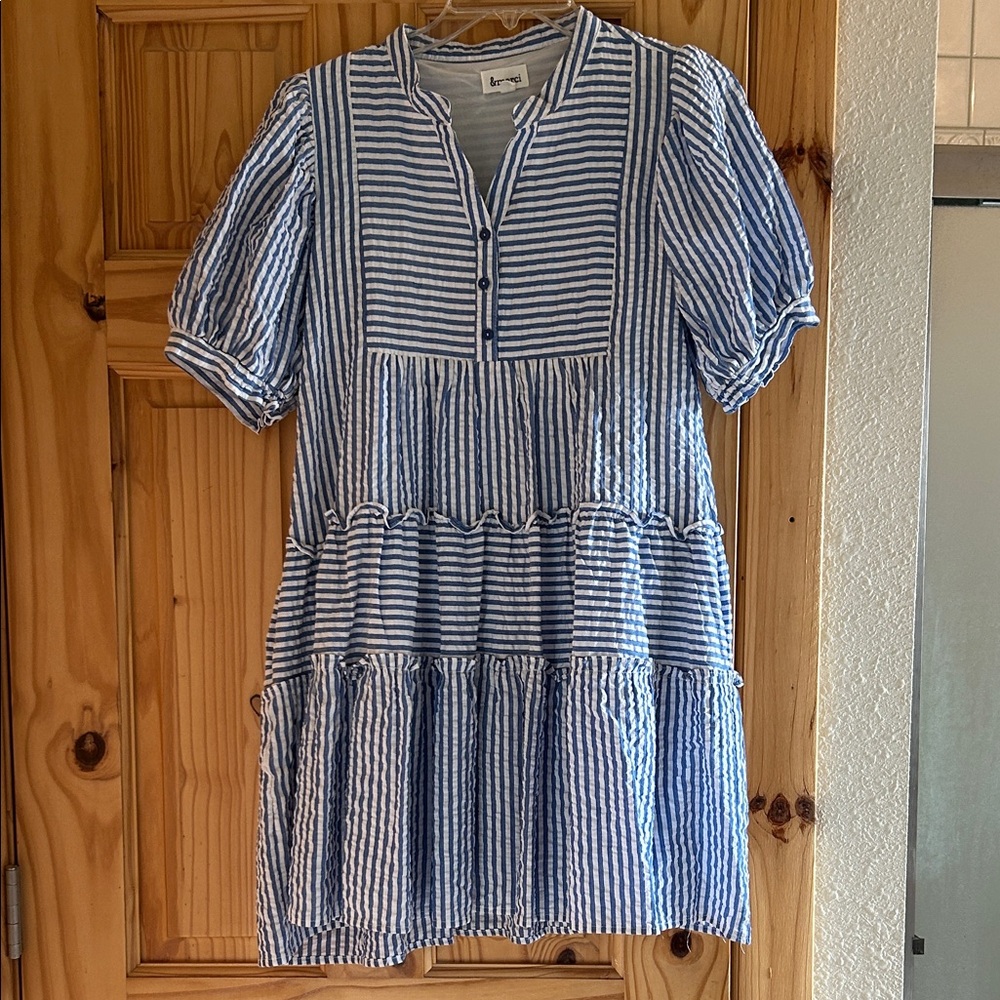 Blue Striped Women's Dress